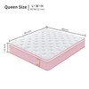 Sapphtopaz 12 In Mattress with Pocket Spring&Memory Foam Cool Knitted Cover Hybrid Mattress for Breathable&Pressure Relief for Bedroom,Pink - 2 of 4