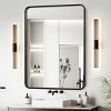 GlasFlength Decorative Wall Mirrors Rectangular Accent Mirror Wall Mirror Polished Mirror Decorative Mirror for Living Room, Black, 24"*32"*32" - 3 of 4