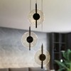 LNC Philodendron 3-Lights 17.5" Modern Luxury Cluster Integrated LED Chandelier, Gunmetal Black - 2 of 4