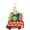 Northlight Merry Christmas Double Decker Tour Bus Glass Ornament - 4.5" - Gold and Red - 3 of 4