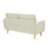 67.7" Wide Mid-Century Modern Tufted Loveseat Sofa with Splayed Wooden Legs, Polyester Upholstery, and Retro Style - 4 of 4