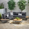GDFStudio Johana Outdoor Aluminum V-Shaped 5 Seater Sofa Set with Cushions - 2 of 4