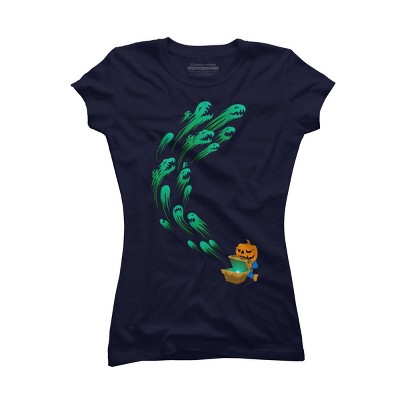 Junior's Design By Humans It's time for halloween By SINDAR T-Shirt