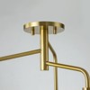 LLHZSY Modern Gold 3-Light Semi Flush Mount Frosted Glass Globe Ceiling Light Fixture - 4 of 4