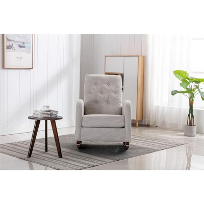 NicBex Rocking Chair with High Back Modern Armchair Lounge Chair with Fabric Padded Seat Comfy Chair for Bedroom, Living Room