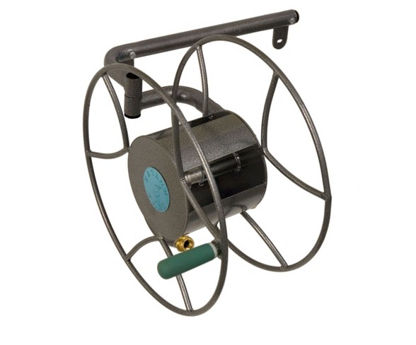 Yard Butler 100 Foot Wall Mounted Swivel Steel Construction Garden Hose Reel