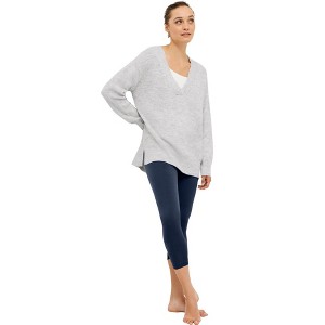 ellos Plus Size Knit Capri Leggings - 1 of 4