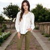 Anna-Kaci Women's Embroidered Eyelet Long Sleeve Button-Up Blouse - 4 of 4