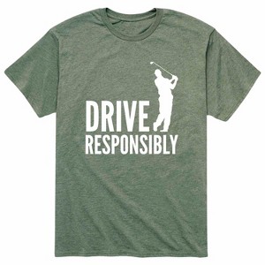 Men's - Instant Message - Drive Responsibly, Golfer Short Sleeve Graphic T-Shirt - 1 of 4