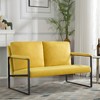 AndMakers 49.2 in. W Square Arm Linen Blend Modern Straight Sofa - 2 of 4