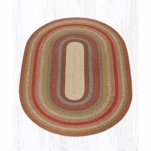 Earth Rugs Oval Braided Rug – Honey, Vanilla & Ginger Colors, Hand-Braided Jute Rugs - 1 of 4