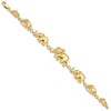 Black Bow Jewelry 14k Yellow Gold Graduated Elephant Bracelet - 7 Inch - 2 of 4
