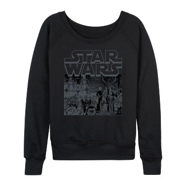 Women's Star Wars Manga Art Style Lightweight French Terry Wide