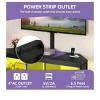 TV Stand with Mount , LED Corner TV Stand for 70/65 Inch TV with Power Outlets, LED Entertainment Center for Living Room, Black Carbon Fiber - 4 of 4