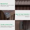 Acekool 10x10 FT Metal Outdoor Storage Shed, Large Garden Tool Shed with Lockable Sliding Door, Vents, Sloped Roof, Waterproof for Backyard, Gray - 3 of 4