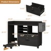 File Cabinets for Home Office Printer Stand with Storage Black Rolling - 4 of 4