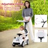 Costway 3-in-1 Sliding Walker w/ Adjustable Canopy Horn Music & Light for Boys & Girls Pink/Red/White - 4 of 4