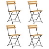vidaXL Folding Bistro Chair 4 pcs Solid Acacia Wood - 2 of 4