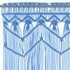 Aghana Digitals Handmade Blue Macrame Curtain 55.1x94.5" Cotton-Polyester, Washable 30°C, - 3 of 4