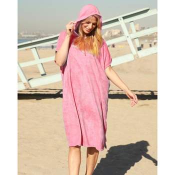 Tirrinia Surf Cape Changing Towel with Hood, Quick Dry Microfiber Wetsuit Changing Robe for Surfing Beach Swim Pool Water Sports, Oversized