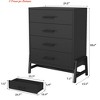 Entryway 4 Dresser for Bedroom, 38.6 in Tall Dresser, Tall Drawer w/Storage Freestanding, Wooden Closet Storage Chest - 2 of 4