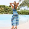 Women's Blue Vibrant Printed Maxi Cover Up Dress with Side Slit - Cupshe - 4 of 4