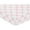 Sweet Jojo Designs Girl Baby Fitted Crib Sheet Ballerina and Ballet Bows Pink and White - 3 of 4