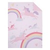 Carter's Rainbow Unicorn Pink, Purple, and Aqua Dream Big 4 Piece Toddler Bed Set - 2 of 4