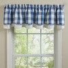 Park Designs Buffalo Check Lined Layered China Blue Valance 16"L - image 2 of 3