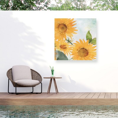 "Sunflowers Against The Sky" Outdoor Canvas