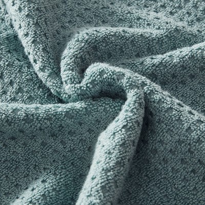 Light Blue Cotton Textured 6-Piece Towel Set