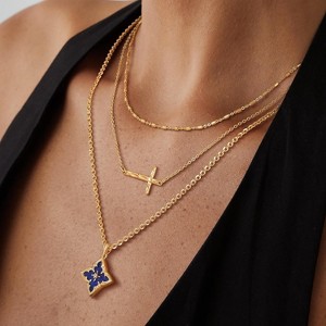 Clotth Gold Necklace for Women Dainty 14K Gold Plated,Necklace Adjustable Chain Choker Charm Lucky Necklaces for Women Jewelry - 1 of 4