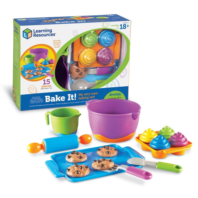 Learning Resources New Sprouts Bake It!, 15 Pieces, Ages 18 mos+, 1 of 8