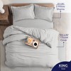 American Soft Linen Luxury Ultra Soft 100% Cotton Sateen Weave Solid Duvet Cover Set - Includes 1 Duvet Cover & 2 Pillow Sham Set - 3 of 4