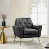 Maris Wooden Upholstered Contemporary Accent Armchair with Button-tufted for Bedroom Living Room| ART OF LIVING DESIGNS - 2 of 4