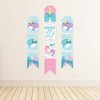 Big Dot of Happiness Narwhal Girl - Hanging Vertical Paper Door Banners - Under The Sea Baby Shower Birthday Party Wall Decor Kit - Indoor Door Decor - 3 of 4