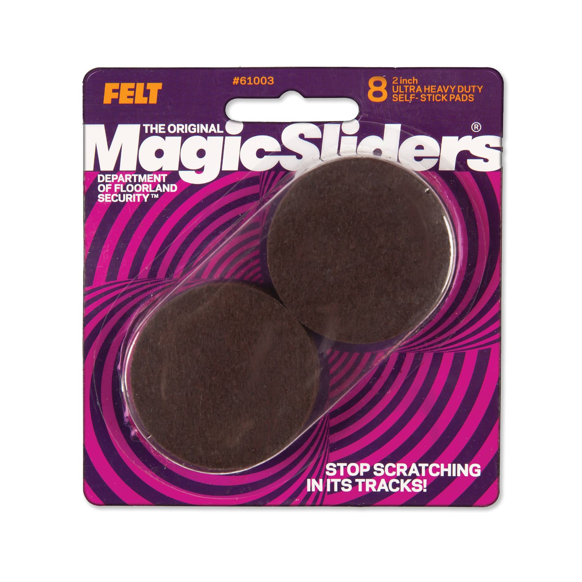 Magic Sliders 8pk 2" Round Ultra HD Self-Stick Pads Oatmeal