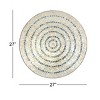 Mother of Pearl Plate Handmade Mosaic Wall Decor Beige - Olivia & May: Coastal Style, Vertical Orientation, MDF Composite - 3 of 4