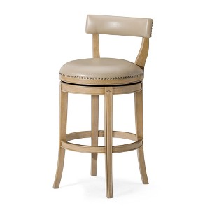 Maven Lane Alexander Swivel Vegan Leather Bar Height Bar Stool - 1 of 4