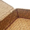 Aoibox Seagrass Storage Baskets with Lids Set of 2 Rectangular Handwoven Organizer Bins for Shelf Snack Toys Home Decor - 4 of 4