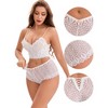 INSPIRE CHIC Women's Mid Rise Hollow Lace Hip-Lifting Full Coverage Breathable Briefs - 3 of 4