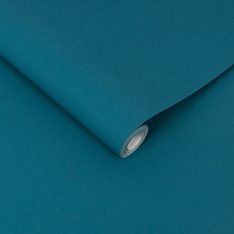 Jewel Teal Plain Paste the Wall Wallpaper, 3 of 5
