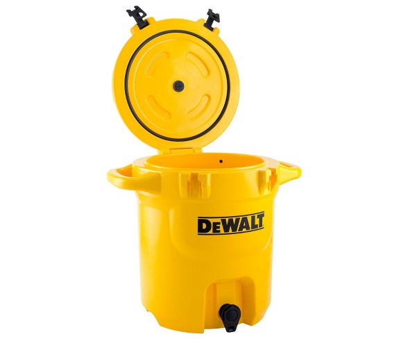 Dewalt Portable 5 Gallon Water Jug Dispenser Cooler W/ Spout & Handles, Yellow