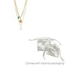 Adornia 14k Gold Plated Pearl and Turquoise Stone Pendants Layered Necklace - 2 of 2