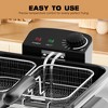 WHALL 3 Baskets,5 L Oil Capacity Deep Fryer,Temperature Control,Stainless Steel,1700 W - 3 of 4