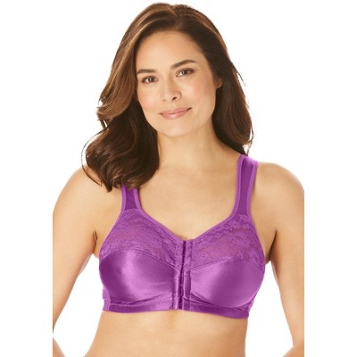 Comfort Choice Women's Plus Size Easy Enhancer Front-Close Wireless Bra