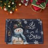 Unique Bargains Christmas Place Mats Snowman Flax 11.8"x17.7" 2 Pcs - 2 of 4