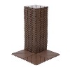 Vynxaria Brown Waterproof Plastic Interlocking Gray Tiles (44 Pieces) with Diagonal Stripes, Ideal for Poolside, Balcony, Patio & Backyard - 4 of 4