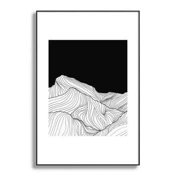 Viviana Gonzalez Lines in the mountains Metal Framed Art Print - Deny Designs