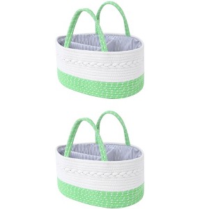 REGALWOVEN Woven Cotton Rope Storage Basket with Handles for Living Room 2 Pcs - 1 of 4